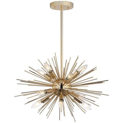 Retro Vibe Gold Sputnik Starburst 24.5" Pendant Light