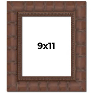 PosterPalooza | 9x11 Wide Bamboo Picture Frame, UV Acrylic, 4 Finishes - Brown, Black, Silver, and Natural - 1 of 4