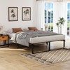 Queen Size Bed Frame Platform - 14 Inch Metal Frame, 3 In 1 Steel Support, No Box Spring Needed, Easy to Assemble, Black Bed Platform - 2 of 4