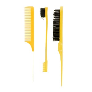 Unique Bargains Unique Bargain Durable Portable Rat Tail Comb 3 Pcs - 1 of 3