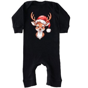 The Juniper Shop Cute Reindeer Head Baby Romper - 1 of 2