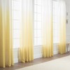 Chanasya 2pk Gradient Ombre Faux Belgian Flax Semi Sheer Window Curtain Panels - Set of 2 - 2 of 4