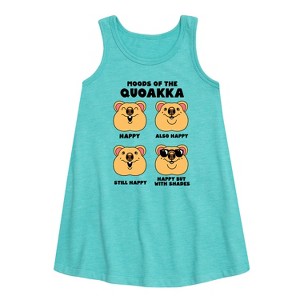 Girls' - Instant Message - Quokka Moods Graphic Sleeveless Aline Dress - 1 of 4