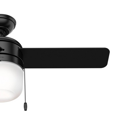 Scandinavian-Inspired Matte Black 42" LED Ceiling Fan with Remote and Reversible Blades