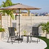 Yaheetech Set of 2 Folding Dining Chairs with 8 Adjustable Back Positions for Garden, Lawn, Backyard - 2 of 4