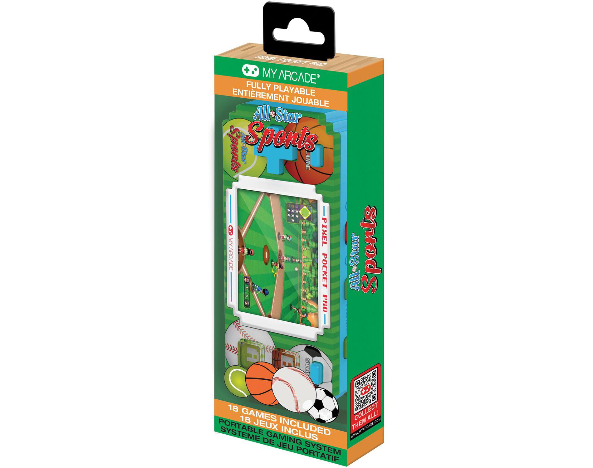 My Arcade - DGUN-3944 All-Star Sports Pixel Pocket Pro Portable Handheld Gaming System