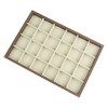 Unique Bargains Girls' Velvet Brown Jewelry Organizer Trays with Removable Dividers - 3 of 4