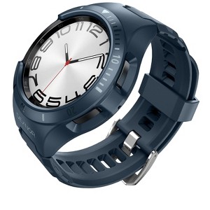 Dexnor for Samsung Galaxy Watch 6 Classic Band [47mm] [43mm], Galaxy Watch 6 Band [40mm] [44mm], [Raised Bezel & Snap-on] Rugged Shockproof Case - 1 of 2