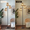 Maxax Rattan Floor Lamp， 72.25" 3-Light Adjustable Swing Arm Floor Lamp for Bedroom, Office, Home, Nursery, Hotel - 3 of 4