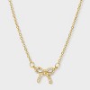 14K Gold Dipped Cubic Zirconia Bow Necklace - A New Day™ Gold - 2 of 4
