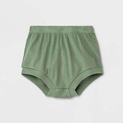 Baby Ribbed Shorts - Cat & Jack™ Olive Green 3-6M