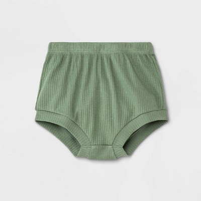 Image of Baby Ribbed Shorts - Cat & Jack™ Olive Green 3-6M