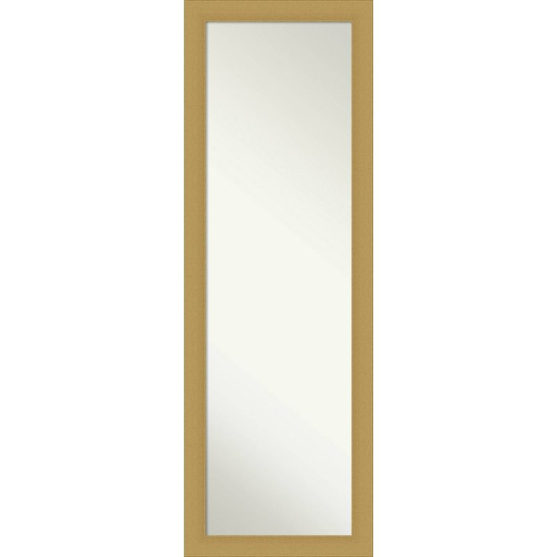 18&#34; x 52&#34; Brace Brushed Framed Full Length on the Door Mirror Gold - Amanti Art, 1 of 11