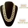 90s Hip Hop Necklace for Men - Chunky Fake Gold Cuban Chain, 27.5 Inch Rapper Jewelry - 2 of 4