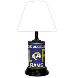 NFL 18-inch Desk/Table Lamp with Shade, #1 Fan with Team Logo, Los Angeles Rams - 1 of 3