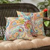 Outdoor 17" Square Accent Pillows (Set of 2) - 2 of 4