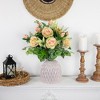 Northlight Real Touch™ Cream and Pink Artificial Rose Stems, Set of 6 - 26" - 2 of 4