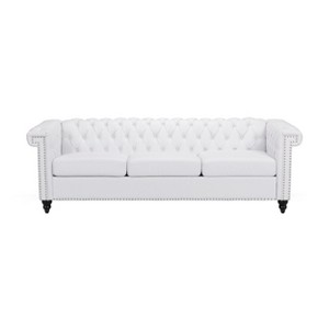 Christopher Knight Home Parkhurst 3 Seater Sofa with Nailhead Trim - 1 of 4