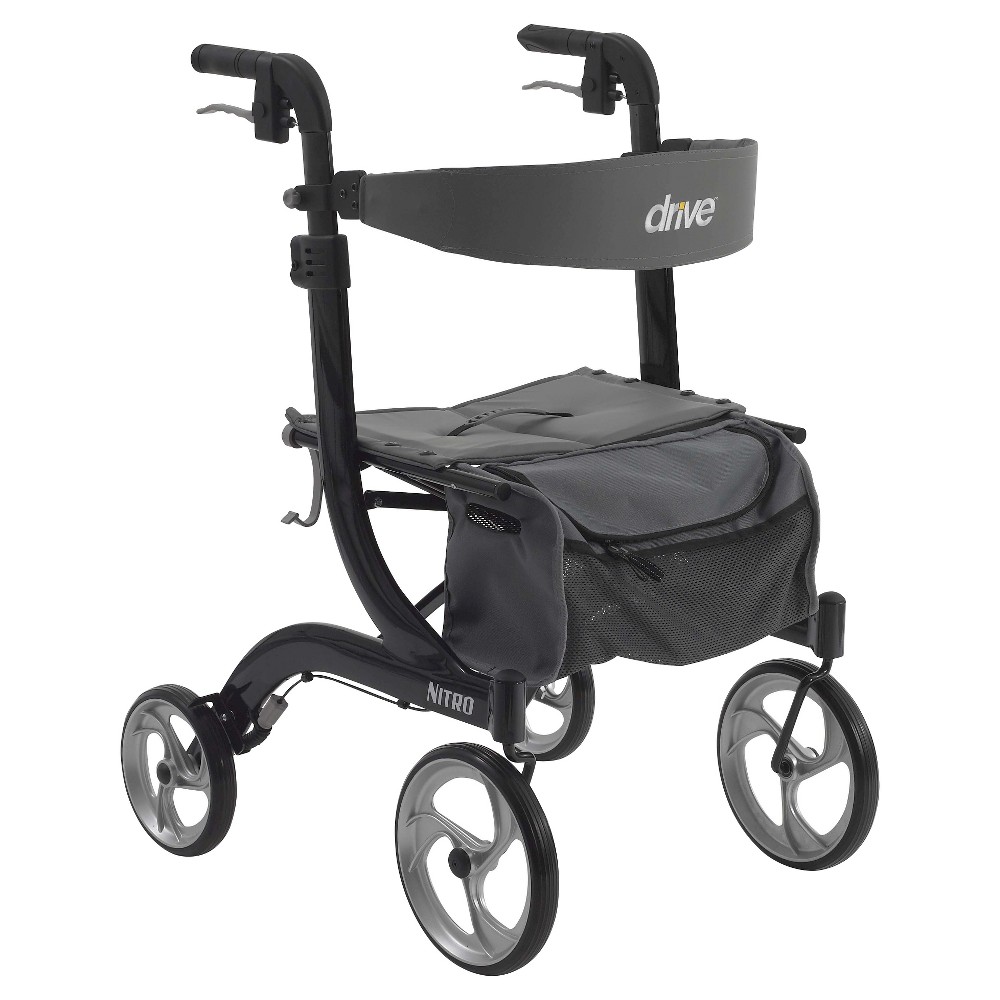 Photos - Rollator / Walker Drive Medical Nitro Euro Style Walker Rollator, Black 