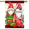Stocking Gnomes Christmas House Flag Holiday Humor 28" x 40" Briarwood Lane - 2 of 4