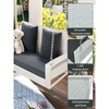 50"2-Person Wicker Hanging Porch Swing with Chains - 4 of 4