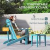 Oversized Adirondack Chair, Outdoor Fire Pit and Porch Seating, Classic Log Lounge w/ Built-in Cupholder - 4 of 4