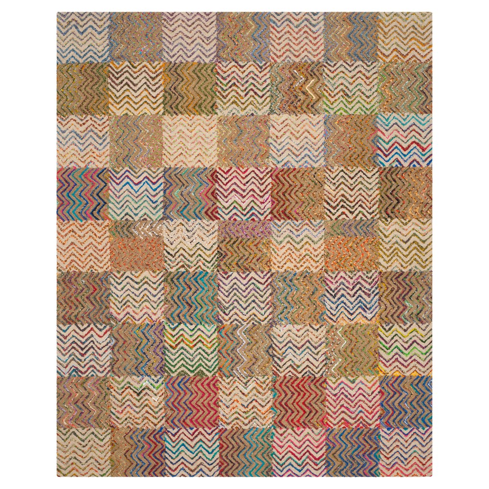 Beige/Brown Abstract Tufted Area Rug - (8'x10') - Safavieh