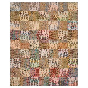 Beige/Brown Abstract Tufted Area Rug - (8