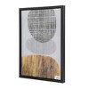 A&B Home 17.5"x24" Set of 2 Abstract Black Framed Printed Acrylic Wall Arts Gold/Gray : Modern Decor, Includes Mounting Hardware - 2 of 4