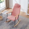NicBex Accent Chair Rocking Chair with Adjustable Headrest Pillow Upholstered Glider Rocker Comfy Chair for Living Room, Bedroom - 2 of 4