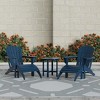 WestinTrends Dylan HDPE Outdoor Patio Adirondack Chairs with Ottomans and Side Table (5-Piece Conversation Set) - 2 of 4