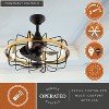 VAXCEL Kenton Black and Gold Satin Brass Contemporary 21-in. Fandelier Ceiling Fan with Cage Light Kit and Remote - 2 of 4