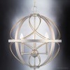 Urban Ambiance Luxury Farmhouse Chandelier 19.75''H x 16''W,  Antique Silver Finish,  Omaha Collection, UHP4401 - 4 of 4