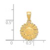 Black Bow Jewelry 14k Yellow Gold 11mm Sun with Face Pendant - 3 of 4