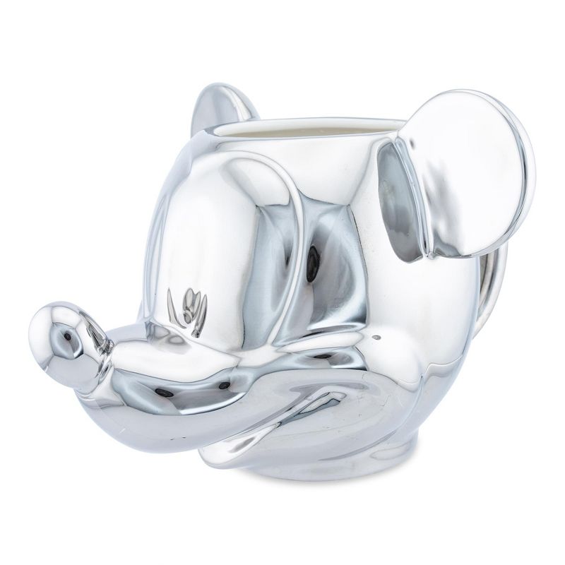 Silver Buffalo Disney 100 Mickey Mouse 3D Sculpted Platinum Ceramic Mug | Holds 20 Ounces, 3 of 4