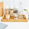Juvale Bamboo Wood Serving Tray with Handles for Bed, Vanity, Ottoman 16 x 11 x 2 in - 3 of 4
