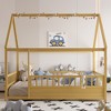 GDFStudio Martha Modern Pine Wood Children's Floor Bed with House Roof Frame - 2 of 4