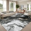 Modern Abstract Washable Area Rug - Non-Slip Low Pile No-Shedding Fade-Resistant Soft Accent Rug for Living Room Bedroom Dining - 4 of 4