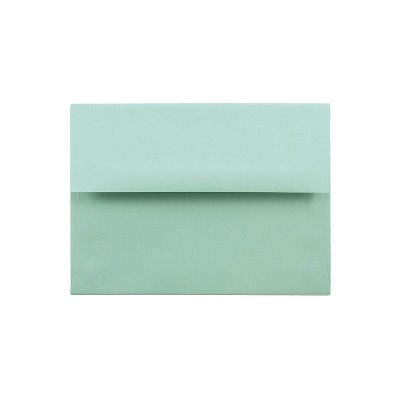 JAM Paper A6 Invitation Envelopes 4.75 x 6.5 Aqua Blue 25/Pack (157460)