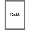 PosterPalooza | Textured Grey Picture Frame - UV Acrylic, Foam Board Backing, Hanging Hardware - 2 of 4