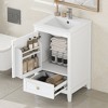 Akoasm 20 in. W Sink Bathroom Vanity with Soft Closing Door, Storage Rack and A Drawer-White - 2 of 4
