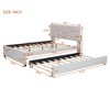 NicBex Full Size Upholstered Platform Bed with Twin Size Trundle for Adults/Boys/Girls - 3 of 4
