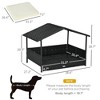 Kumasinova Outdoor Dog Bed with Waterproof Pad,Wicker Dog House with Canopy,Elevated Dog Bed for Small & Medium Dogs,Dog Furniture - 2 of 4