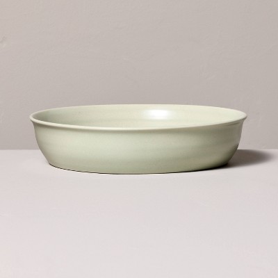 28oz Flared Brim Stoneware Pasta/Grain Bowl Serene Green - Hearth & Hand™ with Magnolia