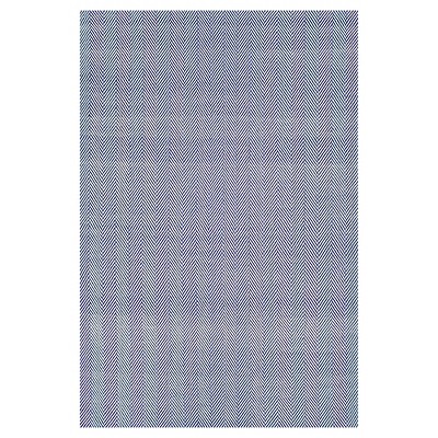 Navy Tufted Handmade Wool Rectangular Rug - 5' x 8'