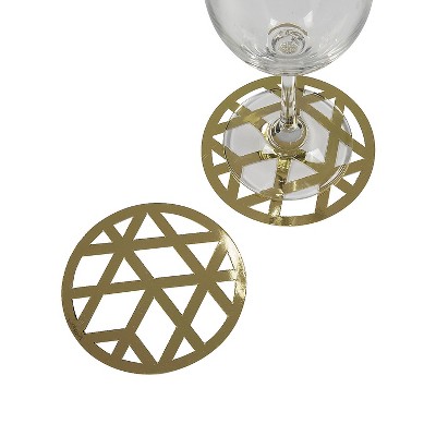 Fun Express Gold Laser Cut Round Coasters - 12 Pc.