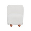 Okak Accent Chairs for Bedroom, Modern Low Back Accent Chair, Upholstered Armless Living Room Chairs, Round Pine Wood Feet - 4 of 4