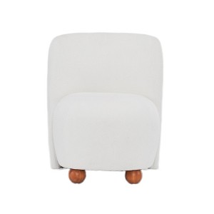 Vynxaria Blue Armless Modern Accent Chairs with Low Back & Round Pine Legs, for Indoor & Balcony Use - 1 of 4