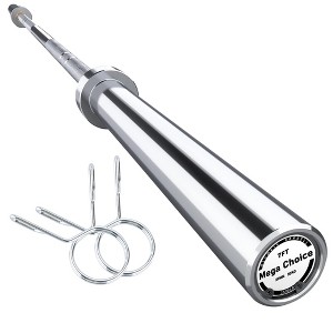 7FT Olympic Barbell, 1500lbs Capacity Weight Bar For Weightlifting and Powerlifting 45lb, Weight Bar Fit 2” Standard Weights - 1 of 4