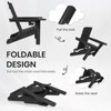 Hyleory Double Cup Holder Folding Adirondack Chair - HDPE Weather resistance,Stackable, Ergonomic Design - 2 of 4